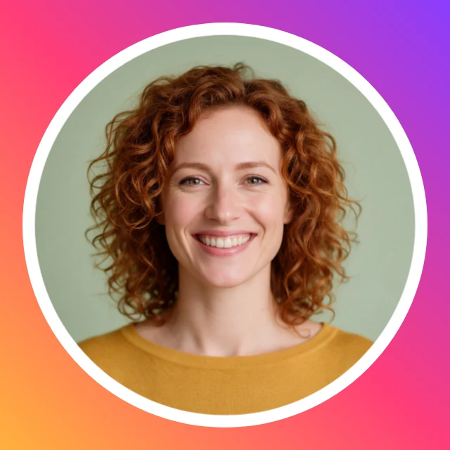 Gradient ring profile picture template