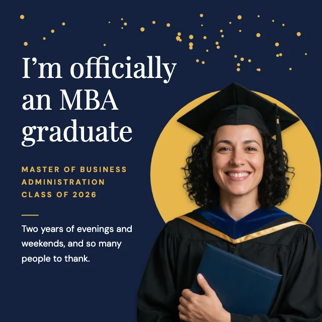 Graduation LinkedIn post template