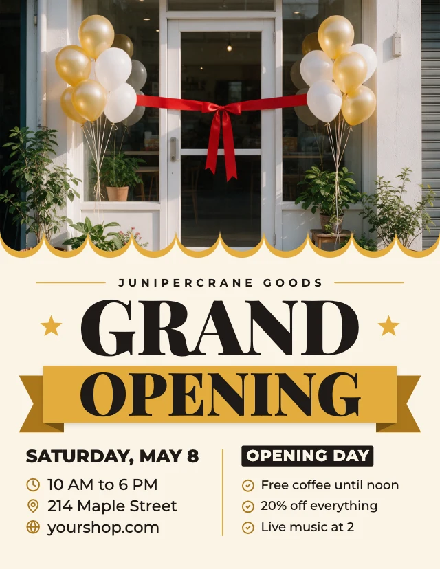 Grand opening flyer template