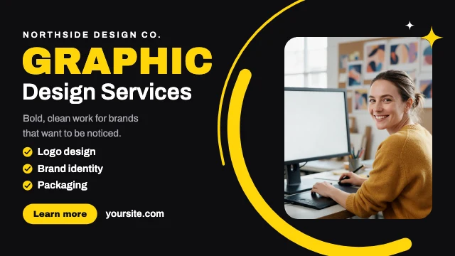 Graphic design services ad template