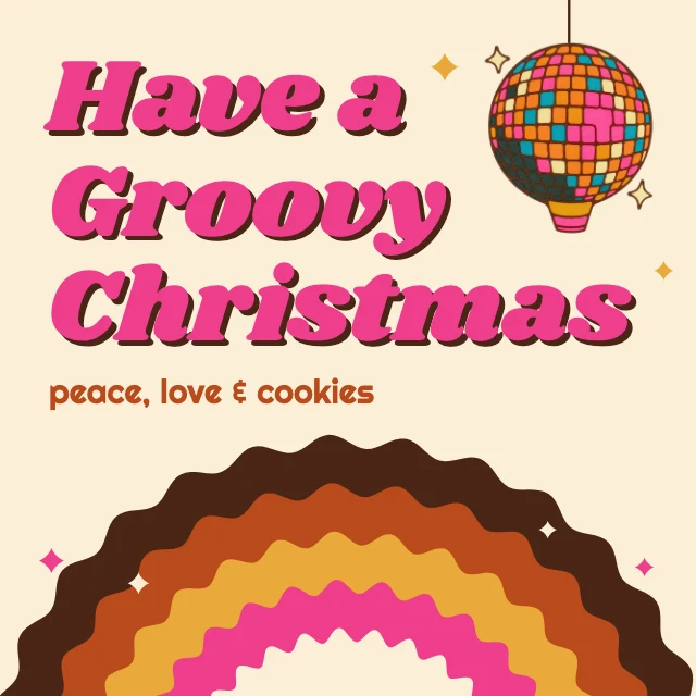 Groovy Christmas post template