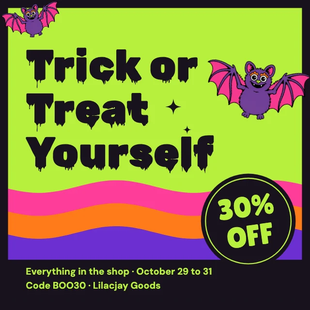Groovy Halloween sale post template