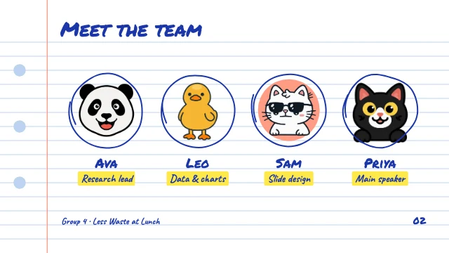 Group project presentation template, page 2 of 8