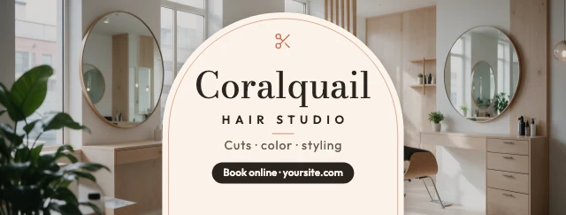 Hair salon Facebook cover template