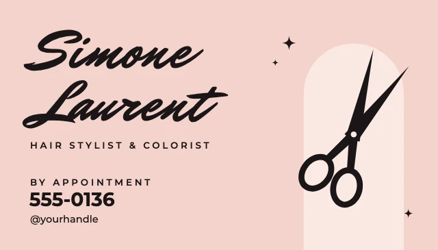 Hair stylist business card template