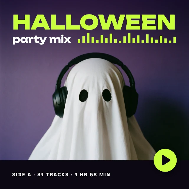 Halloween playlist cover template