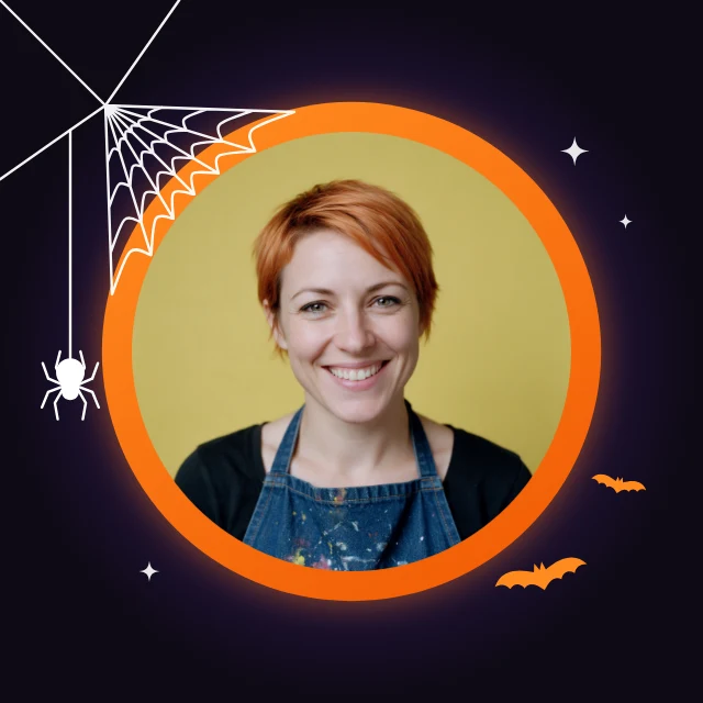 Halloween frame profile picture template