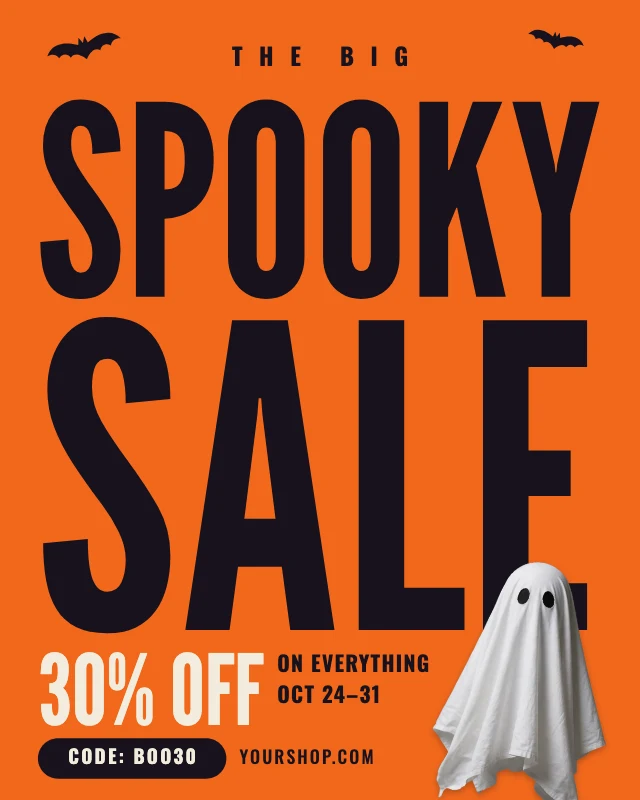 Halloween sale post template