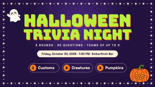 Halloween trivia title slide template