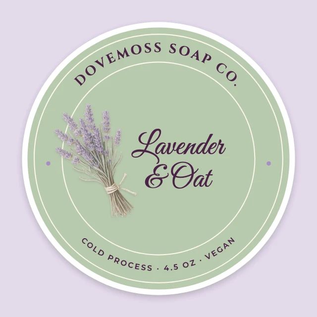 Handmade soap label sticker template