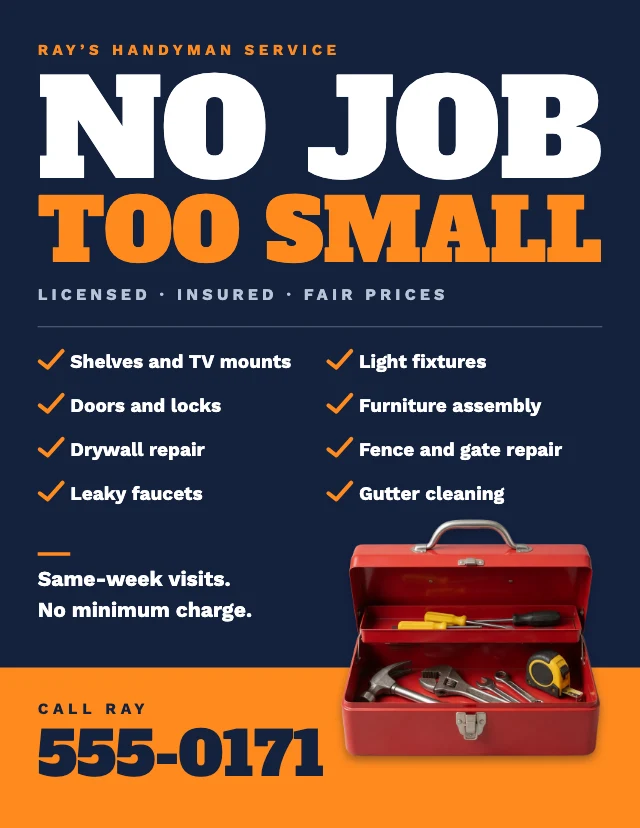 Handyman flyer template