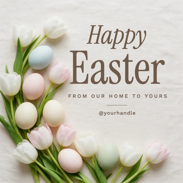 Happy Easter post template