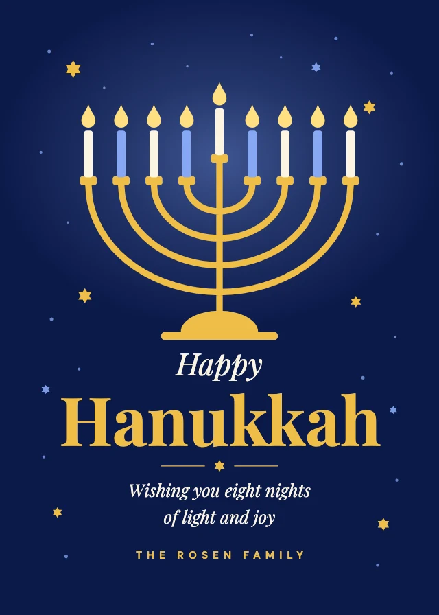 Happy Hanukkah card template
