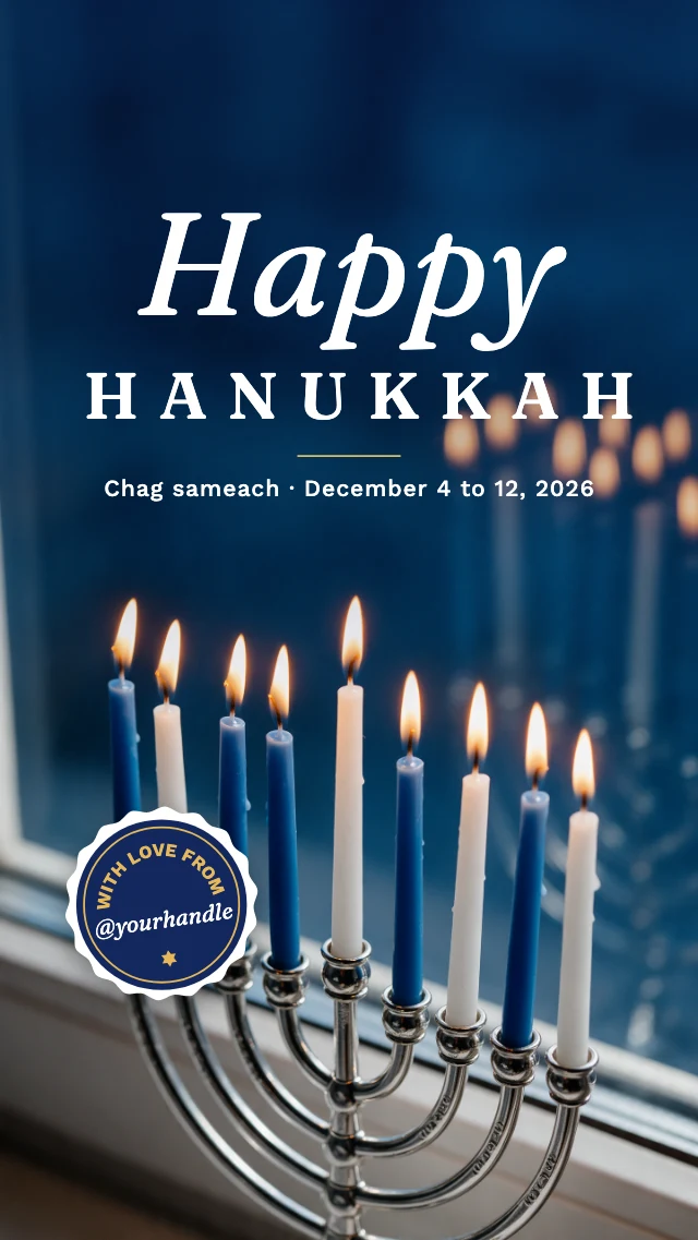 Happy Hanukkah story template