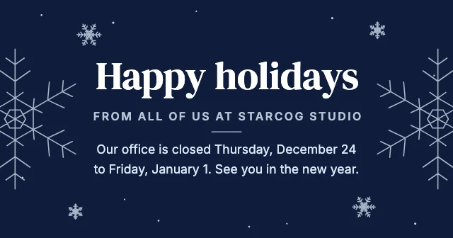 Happy holidays office greeting post template
