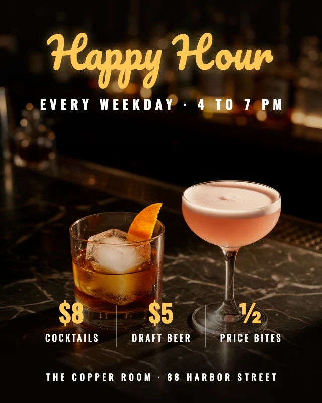 Happy hour post template