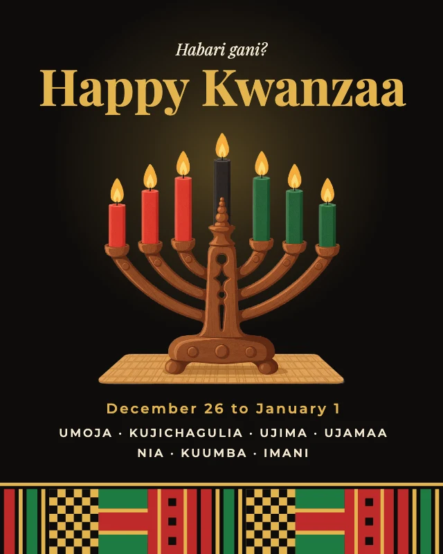 Happy Kwanzaa post template