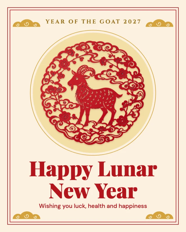 Happy Lunar New Year post template