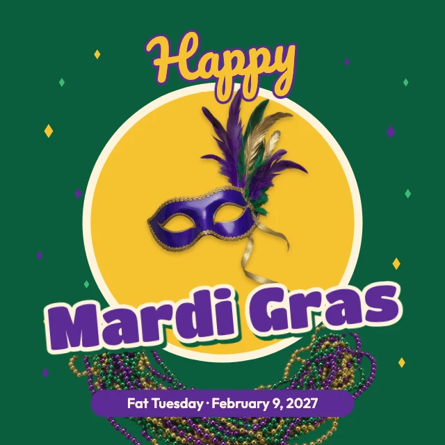 Happy Mardi Gras post template