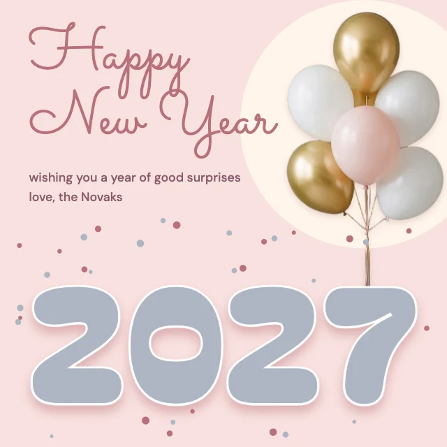 Happy New Year 2027 post template