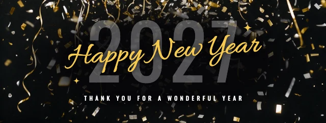 Happy New Year Facebook cover template