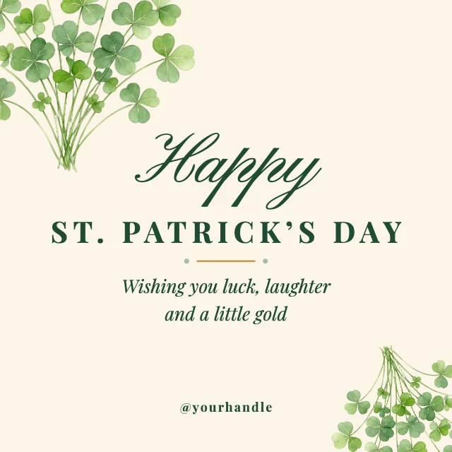 Happy St. Patrick's Day post template