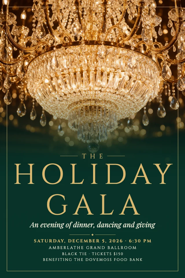 Holiday gala poster template