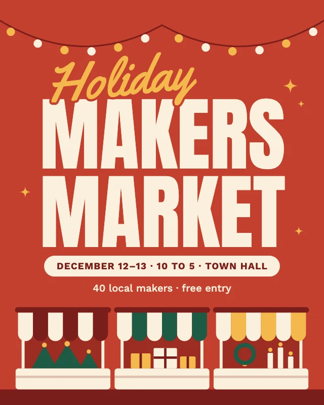 Holiday makers market post template