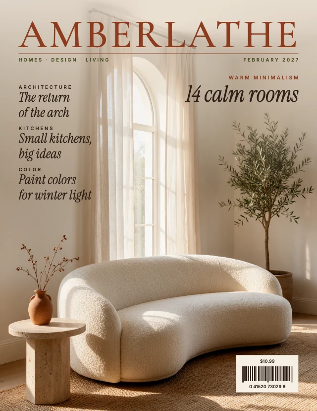 Interior design magazine cover template