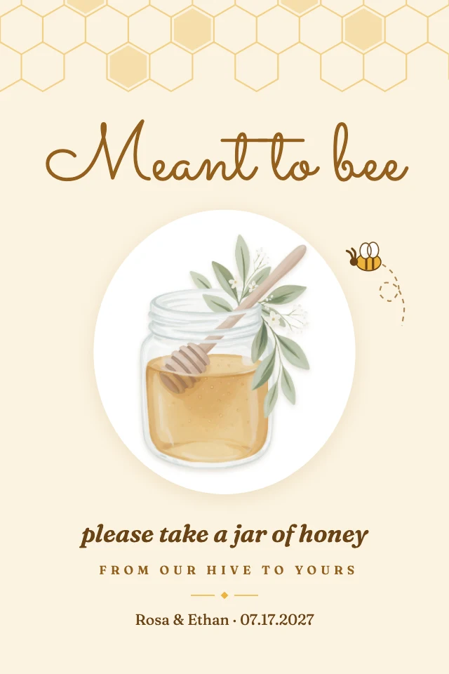 Wedding favors sign template