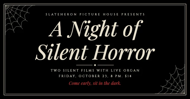 Horror film night Facebook event cover template