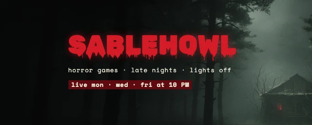Horror game Twitch banner template