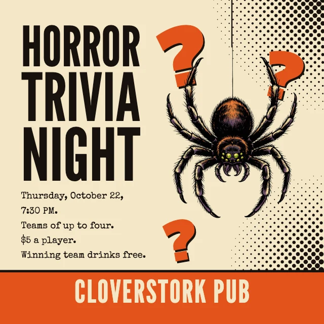 Horror trivia night post template