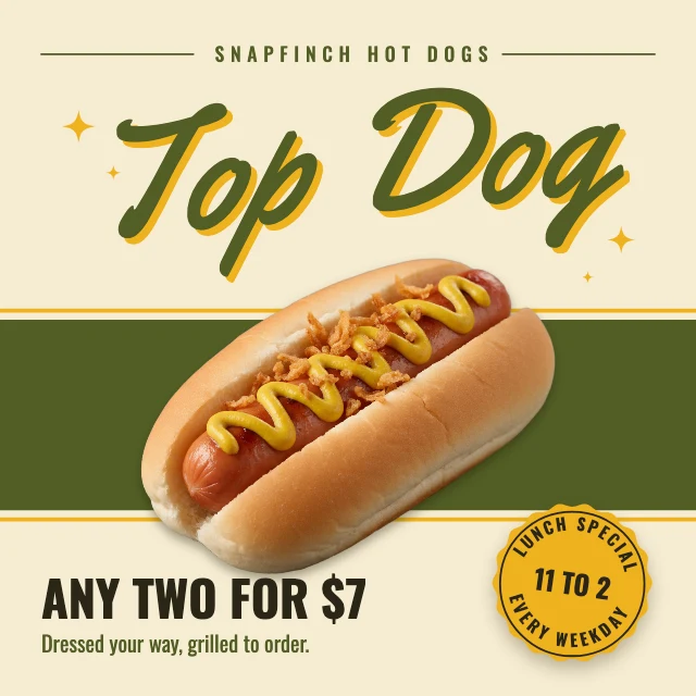 Hot dog special Instagram post template