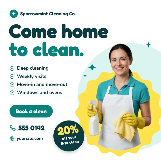 House cleaning services Instagram post template
