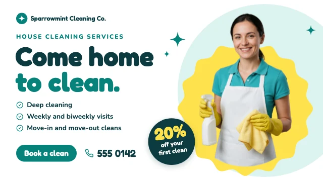 House cleaning services X ad template