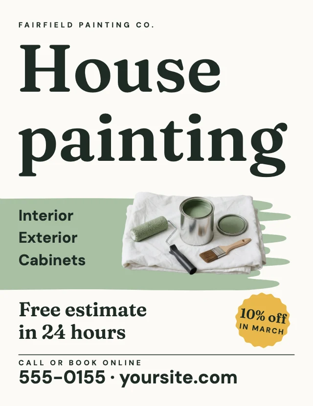 House painting flyer template