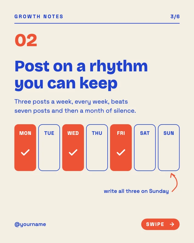 How to grow on social media template, page 3 of 6