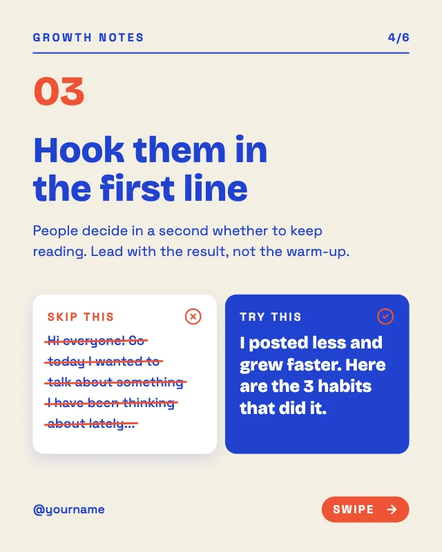 How to grow on social media template, page 4 of 6