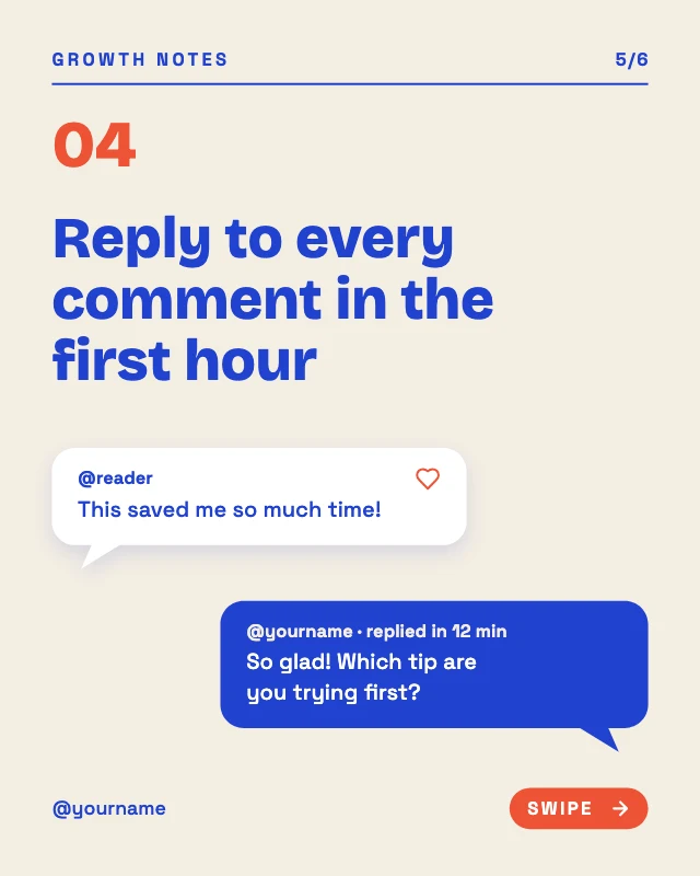 How to grow on social media template, page 5 of 6