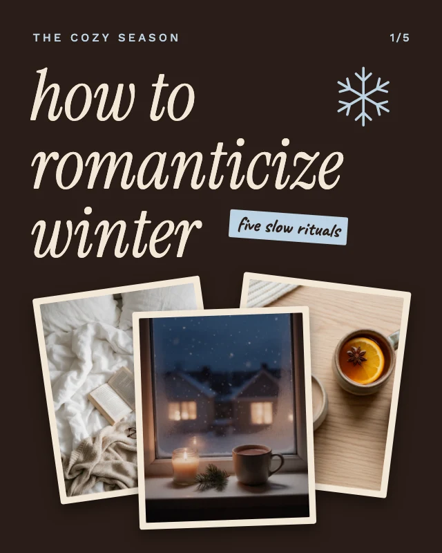 How to romanticize winter carousel template
