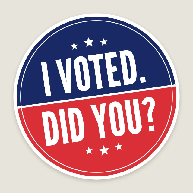 I voted. Did you? sticker template