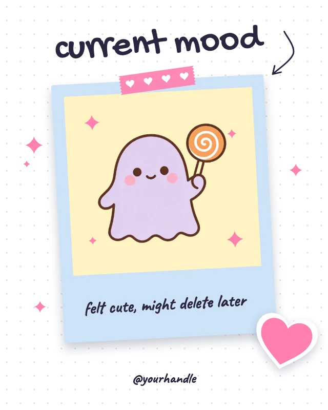 Instant photo mood post template