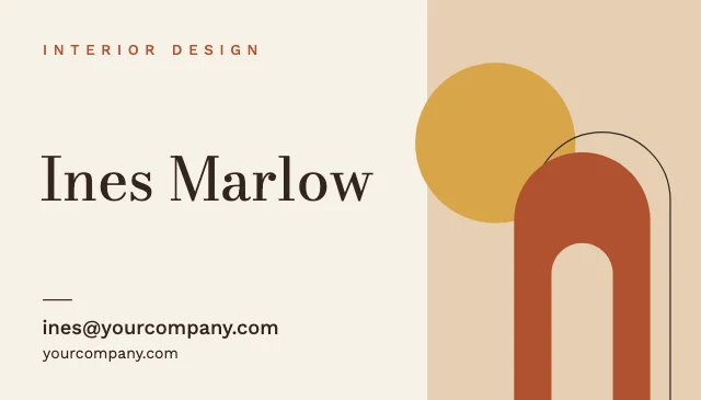 Interior designer business card template