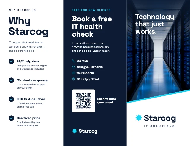 IT services brochure template