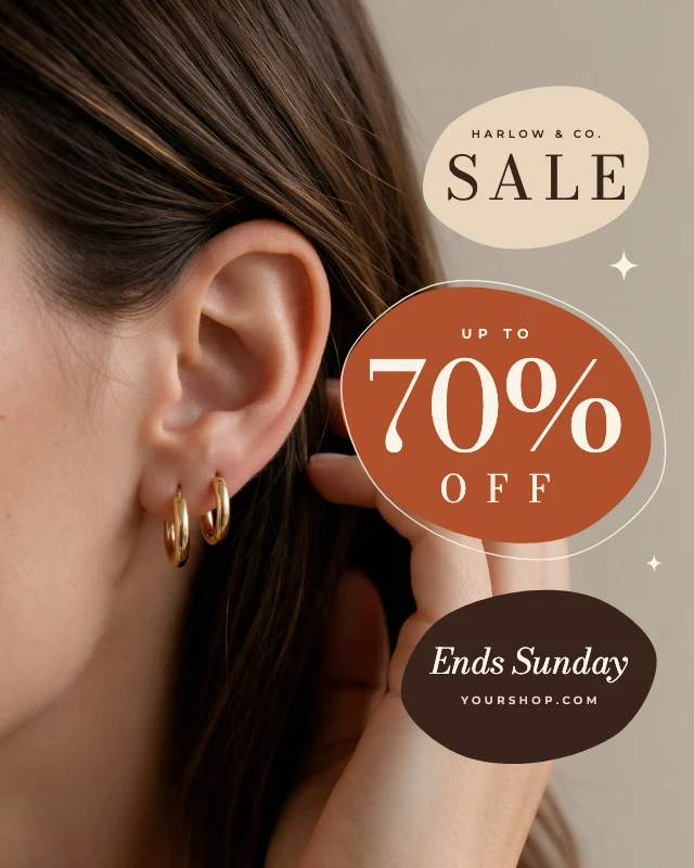 Jewelry sale post template