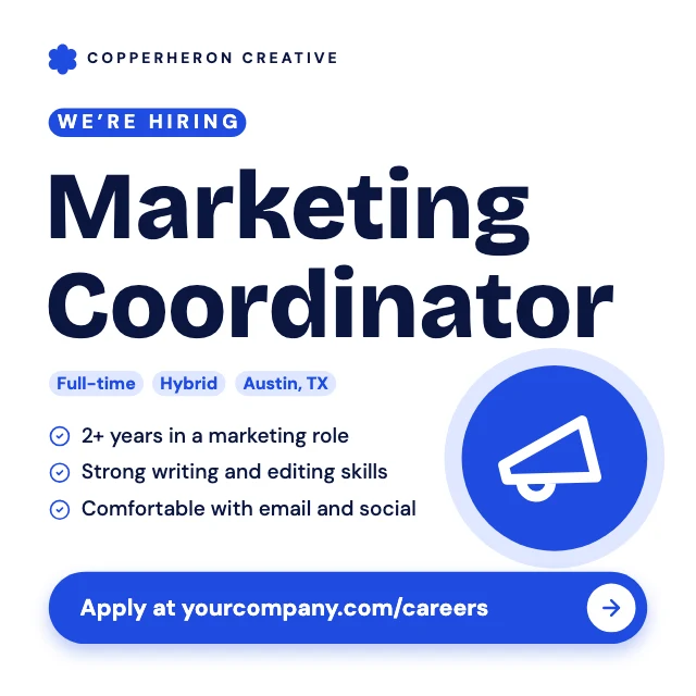 Job posting LinkedIn post template