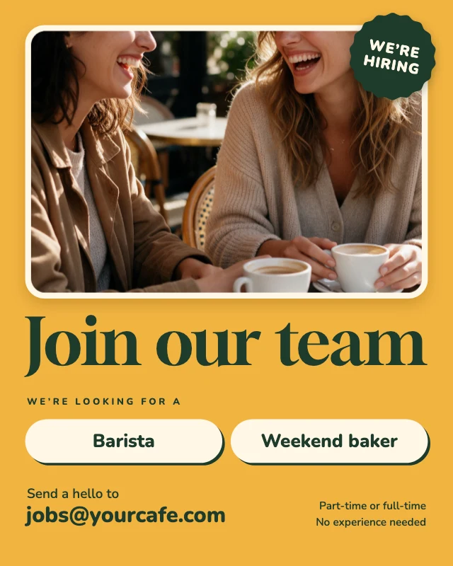 Join our team hiring post template