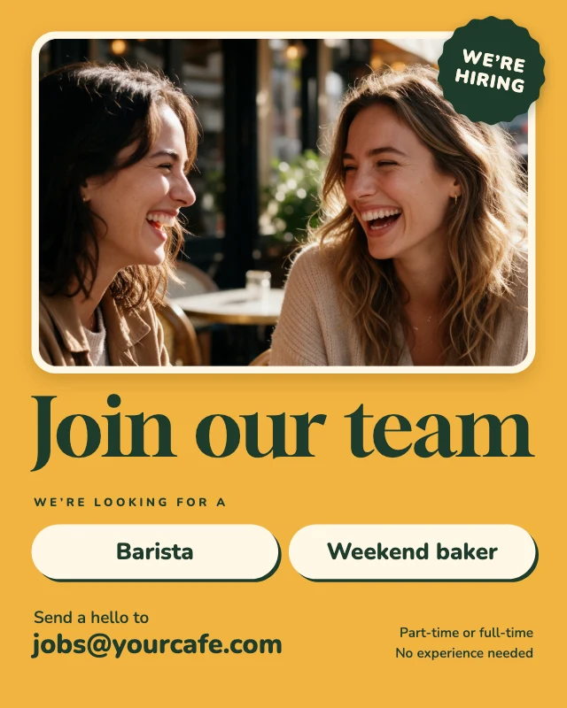 Join our team hiring post template