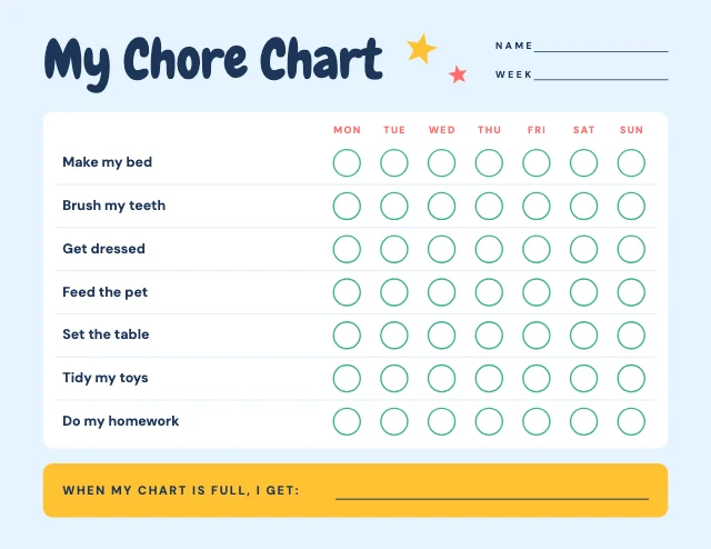 Chore chart template